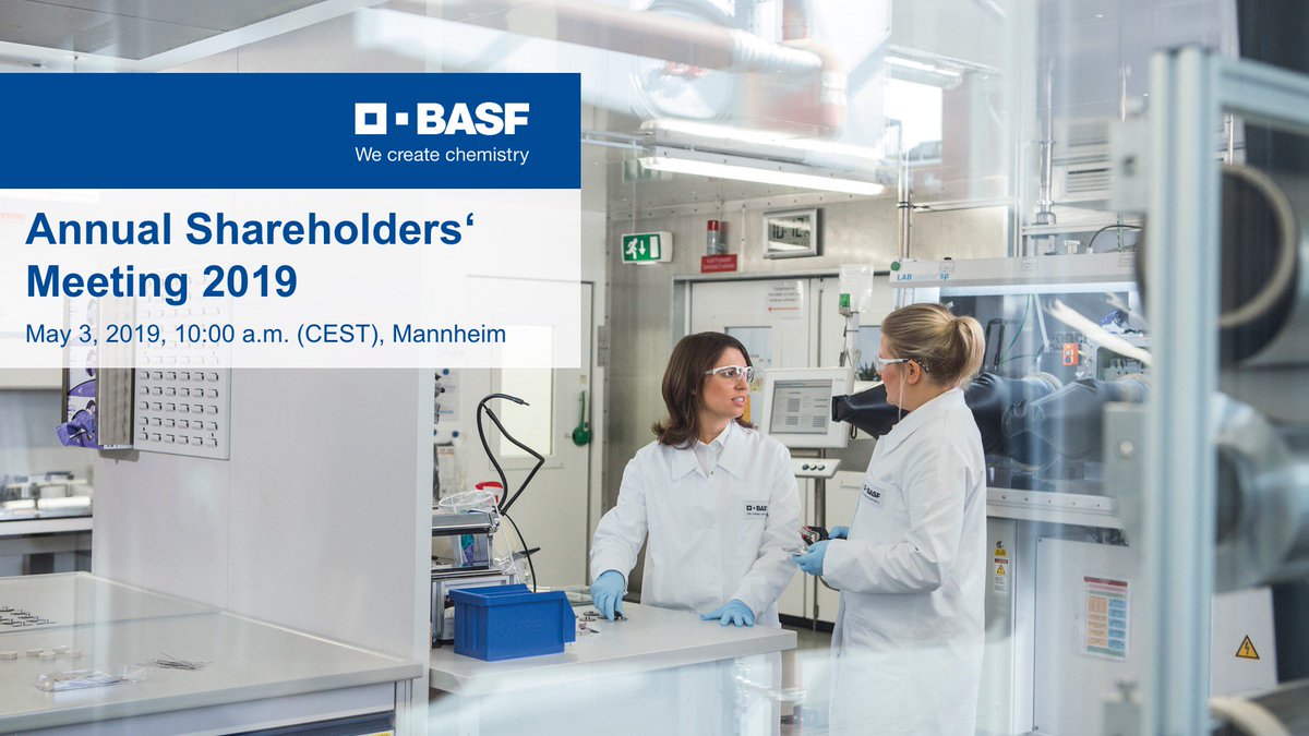 👀 Watch and 💻 embed the #livestream of the @BASF Annual Shareholders' Meeting. Today at 10.00 a.m. CEST. #Live from #Mannheim

▶▶▶ basf.gomexlive.com/hv2019/?lang=en ◀◀◀

#BASF_ASM