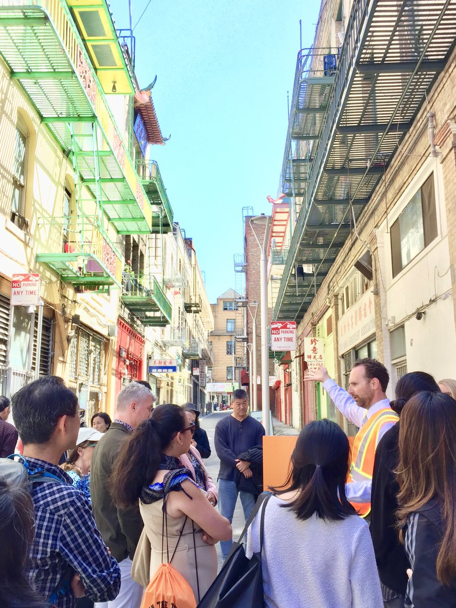sfpublicworks's tweet photo. We capped the #PublicWorksWeek2019 tours today with an exploration of Chinatown alleyways. Participants saw firsthand the improvements recently wrapped up or underway, sprinkled with history that makes this iconic neighborhood a San Francisco draw. https://t.co/fb1WAu0sXm https://t.co/ApUZZOy3o2