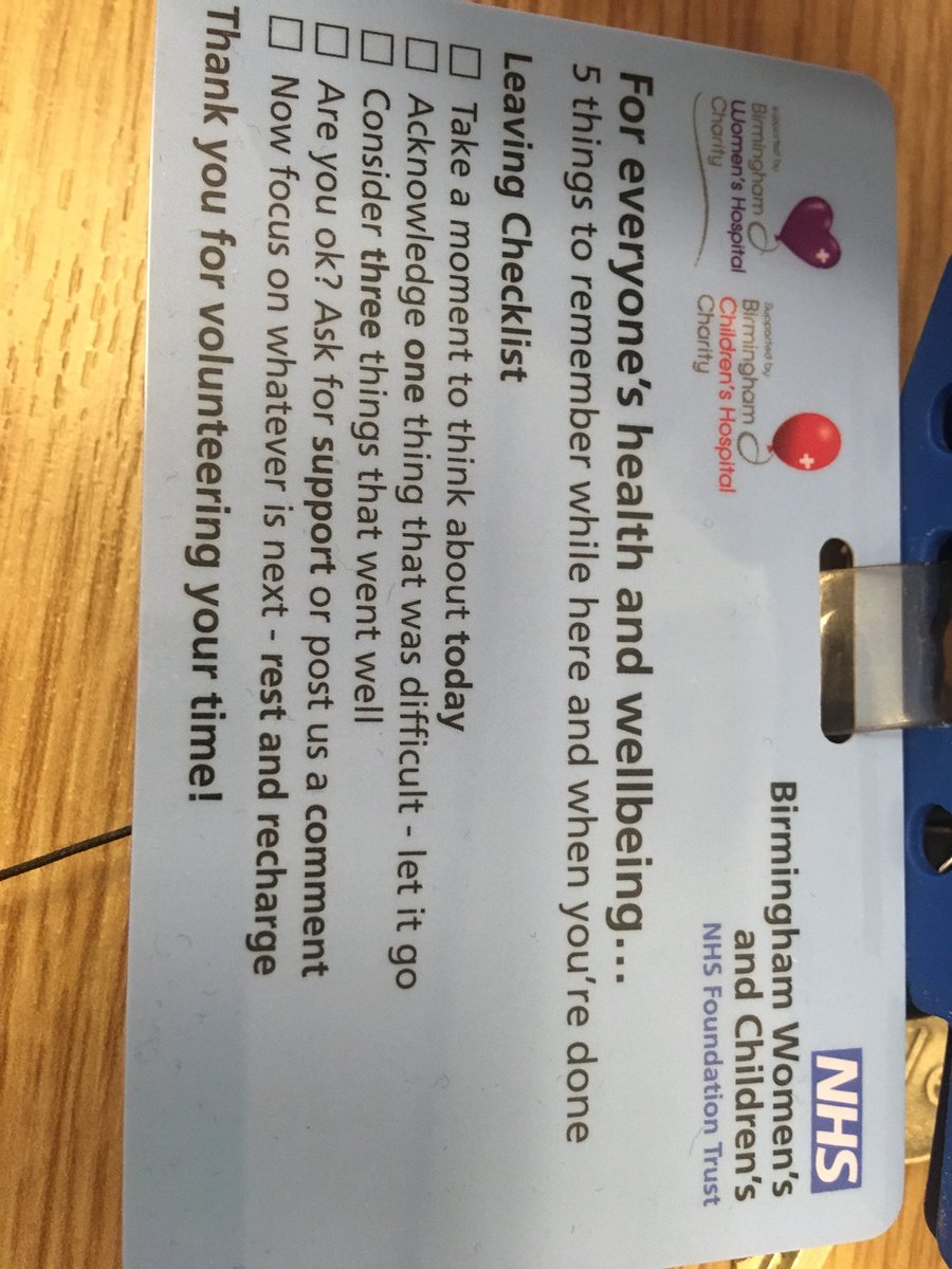 LisaR150's tweet image. A bit of innovation from @BWC_NHS Volunteer Services, a safety/wellbeing reminder card for all #volunteers #learningfromexperience @uk_navsm @nickifitz @FabNHSStuff @iwill_campaign @BWCwellbeing @janette_v