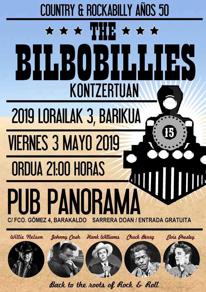 Gaur <a href="/bilbobillies/">The Bilbobillies</a> Barakaldoko Panorama pub mitikoan. Nuestra cita anual con este gran templo de la buena música en Ezkerraldea.#Hillbilly #Blues #Rockabilly  #Rock&amp;Roll #50s