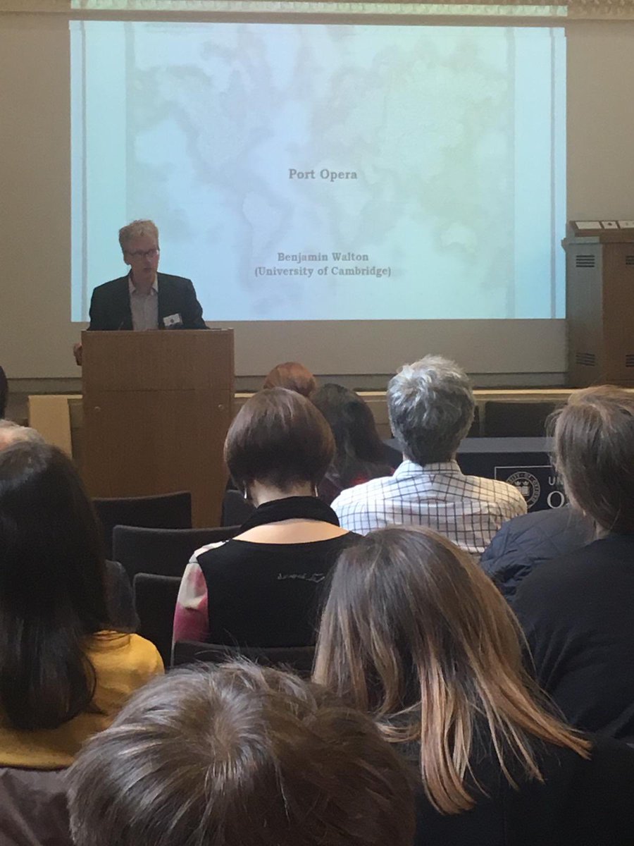 cpagh_TORCH's tweet photo. Very excited about our second keynote lecture by Benjamin Walton @CamUniMusic on Port Opera. @TORCHOxford #twitterstorians https://t.co/H90Sc3uLR9