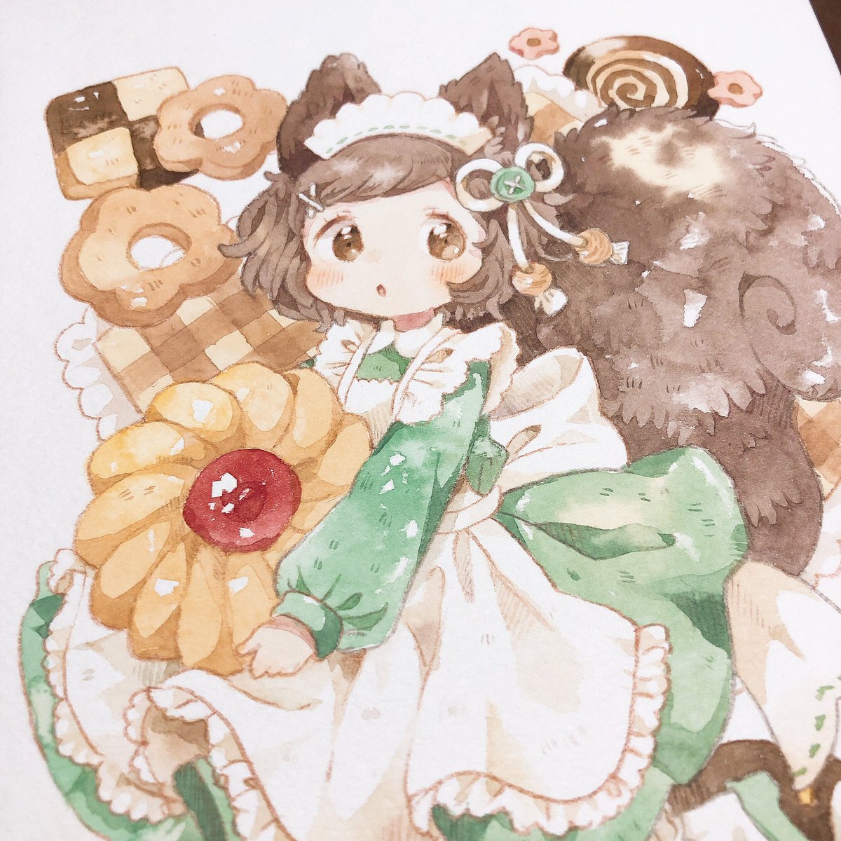 「🐿🍪 」|もかろーる🌷のイラスト