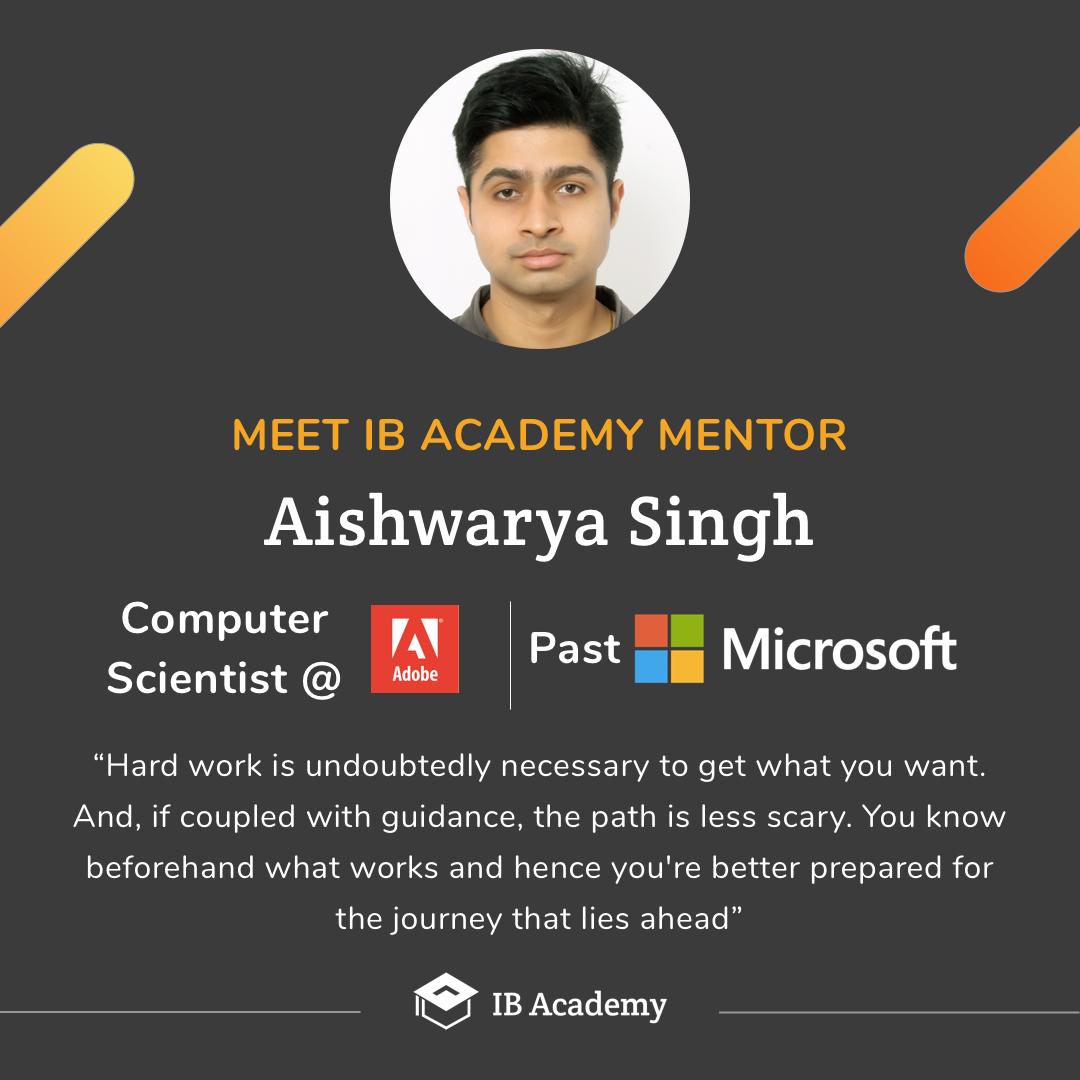 interview_bit's tweet photo. Meet Aishwarya Singh, who is working as a computer scientist at Adobe and is one of the mentors at InterviewBit Academy.

To get mentored by tech leaders like Aishwarya join InterviewBit Academy.
 
https://t.co/ixeHatgKmn 

#tech #education #elearning #programming #coding https://t.co/GXsXix7tCN