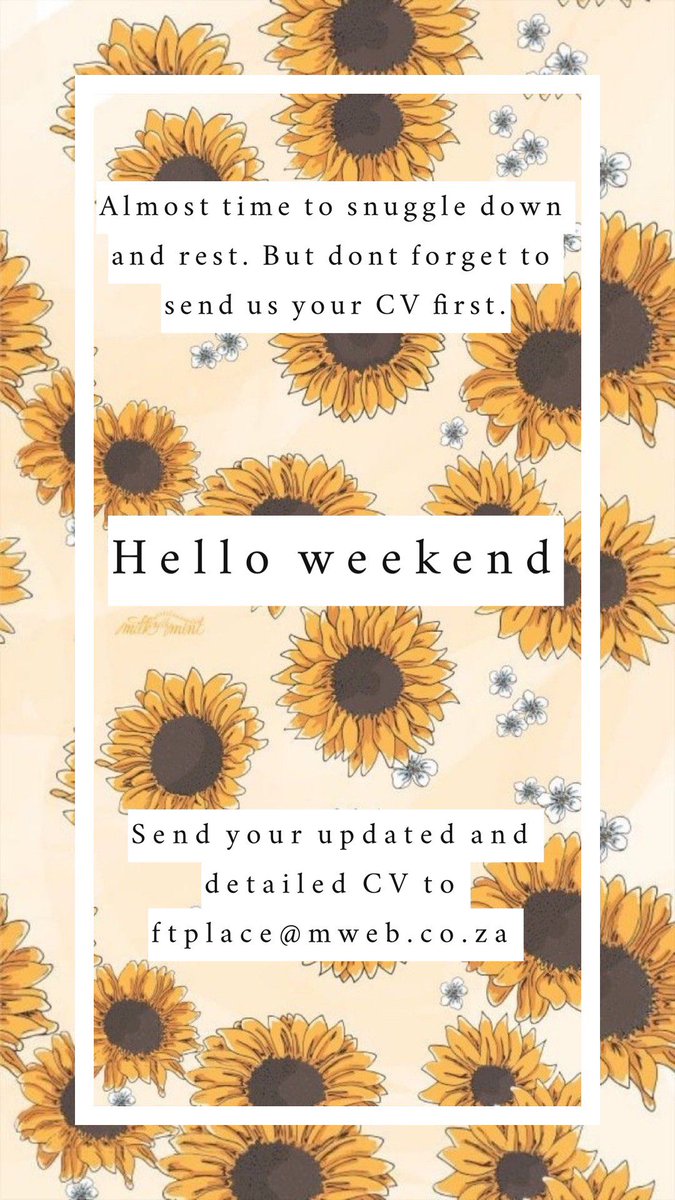PlacementPoint's tweet image. Weeeeeeeekend! 🍂 #weekend #friday #jobs #southafrica #recruitment