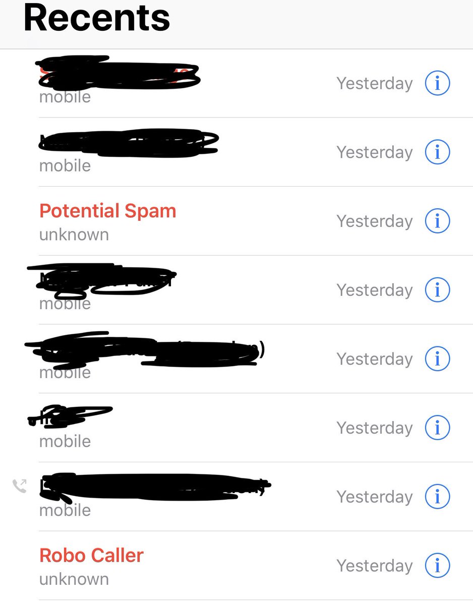 jessiecamacho's tweet image. Just so you can see it yourself. This was yesterday’s call log. #verizon #callfilter #fail and I’m still paying $2.99 a month and have been for a while.