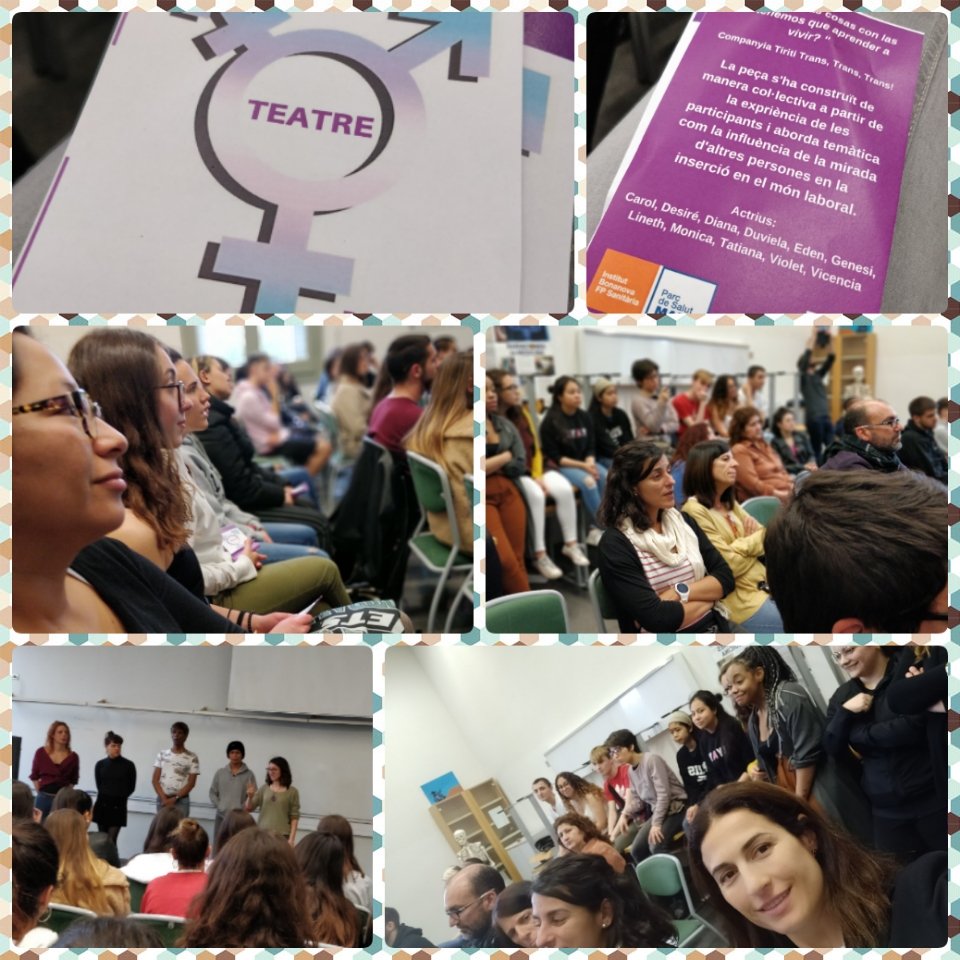 monicanegredo's tweet photo. Hoy ha venido a @InsBonanova la compañía Tiriti Trans, Trans, Trans! de teatro para hablar de la inserción laboral en la transsexualidad. Que más da ser Cis o Trans, todos somos iguales con los mismos derechos y oportunidades. https://t.co/Qz5EYqW1Wc