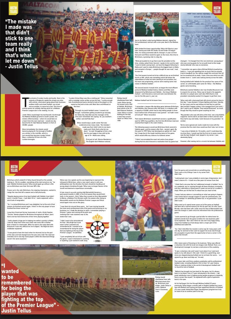 YGMTFC's tweet photo. Check out Development Manager Justin Tellus’ double page spread interview 👇🏻

#YoungGladiators https://t.co/ljVRDeJ1YB