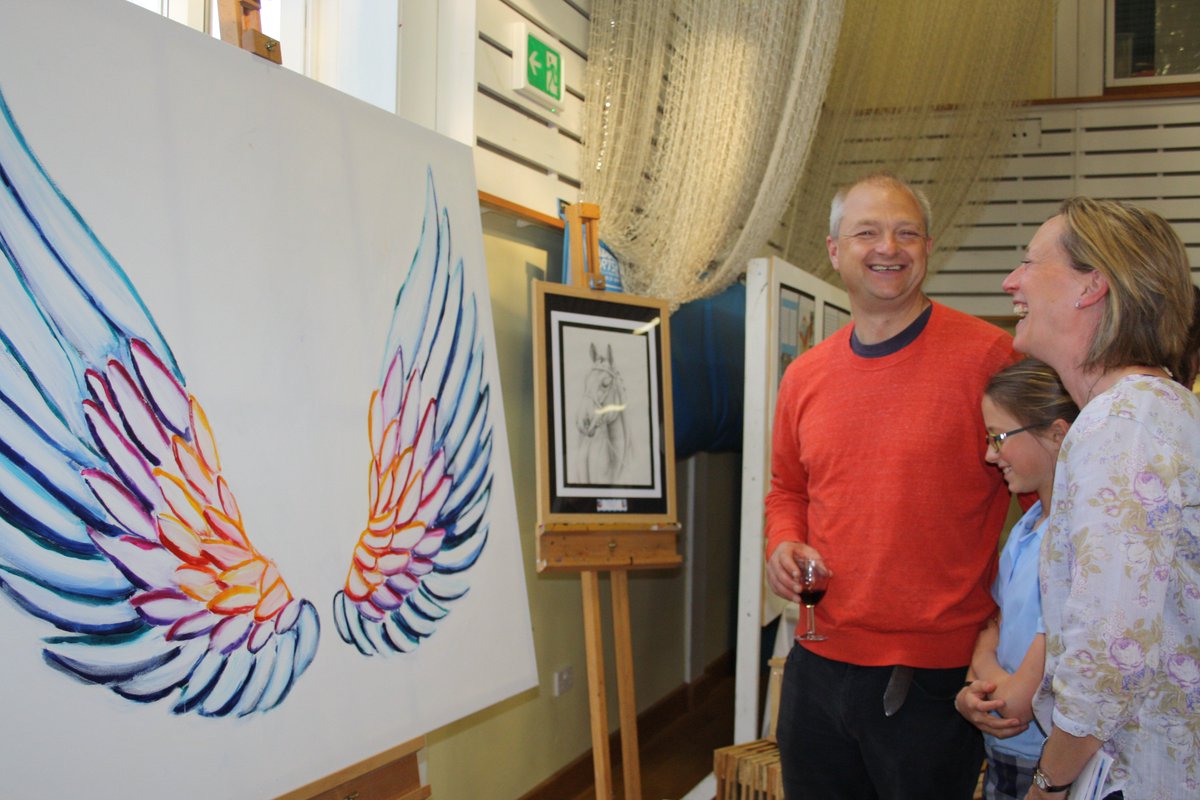 OBHSchool's tweet photo. The Private View of the OBH Art Exhibition was a huge success. Every child in the school had their work exhibited alongside the works of former pupils, parents, staff and local artists. Thank you to all that came and exhibited. https://t.co/1VW3VrnGHU