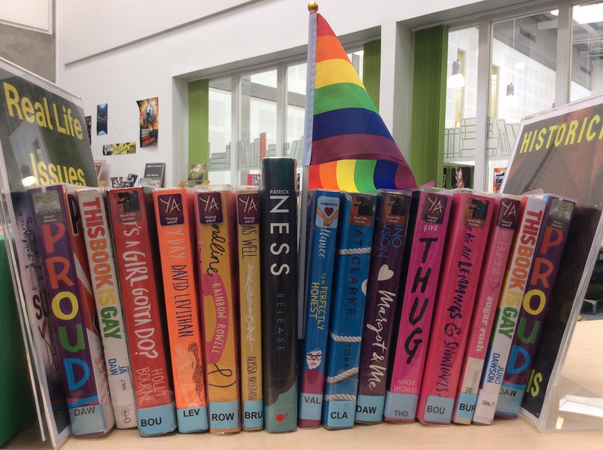 Our pupils loved day 3 of <a href="/CILIPSLG/">CILIP SLG</a> #slglibmaychallenge! They’ve chosen to highlight inclusivity by building a rainbow using some of our LGBTQ+ titles. 🌈