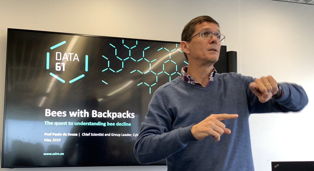 One of the many things I love about my job is learning - all the better when it’s from unexpected places. Today we heard from Prof Paulo De Souza from CSIRO on their incredible Bees with Backpacks project.  Like humans, bees also benefit from diversity and collaboration 🐝