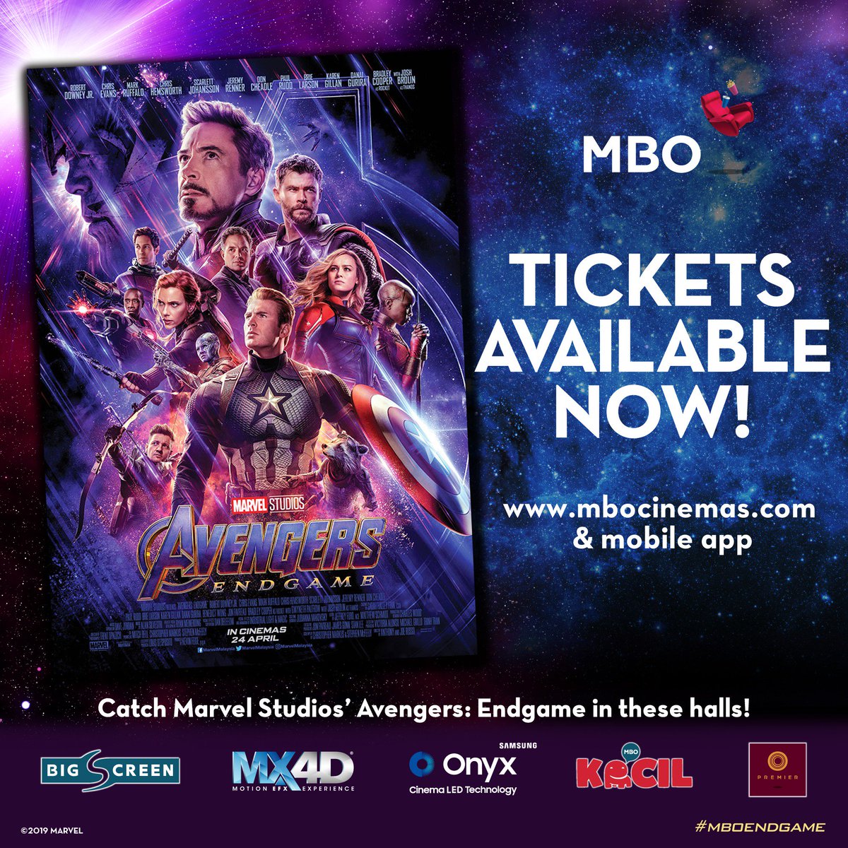 mbocinemas's tweet photo. Siapa kat sini dah tengok #Endgame lebih dari 3 kali? #mbocinemas #mboendgame https://t.co/y6GyLncE0l