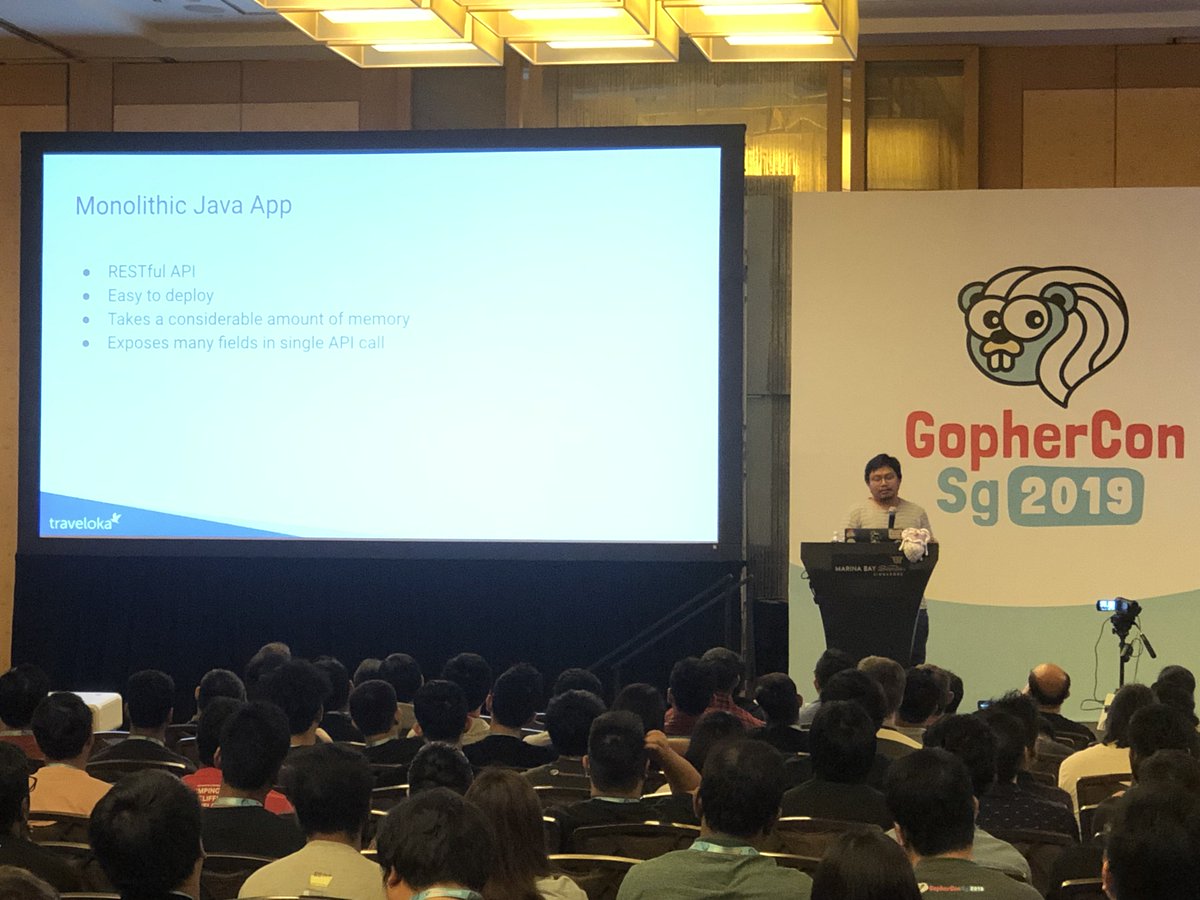 GopherConSG's tweet image. Data journey with #Golang, graphql and microservices by @imrenagi #GopherConSG