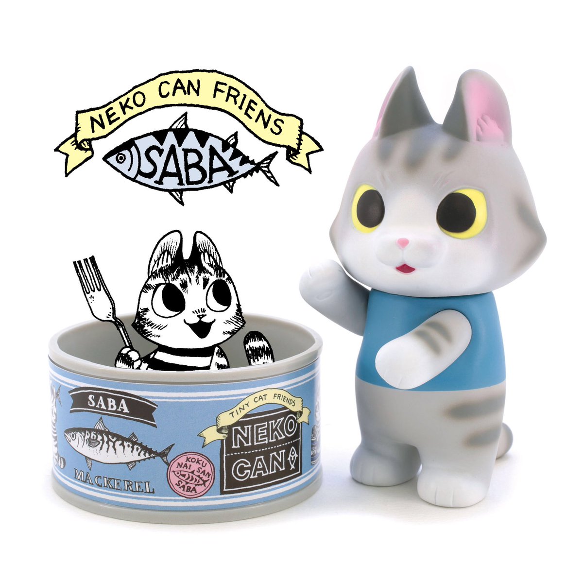 こなつ 缶に入った猫のイラストがソフビフィギュアになりました ねこ缶フレンズ さば 手のひらサイズの小さなサバトラ猫 さば と缶がセットです 銀座ロフト6階で開催中のこなつ個展にて5月6日 月 祝 から先行販売いたします T Co こなつ 缶に入った猫のイラストがソフビフィギュアになりました ねこ缶フレンズ さば 手のひらサイズの小さなサバトラ猫 さば と缶がセットです 銀座ロフト6階で開催中のこなつ個展にて5月6日 月 祝 から先行販売いたします T Co