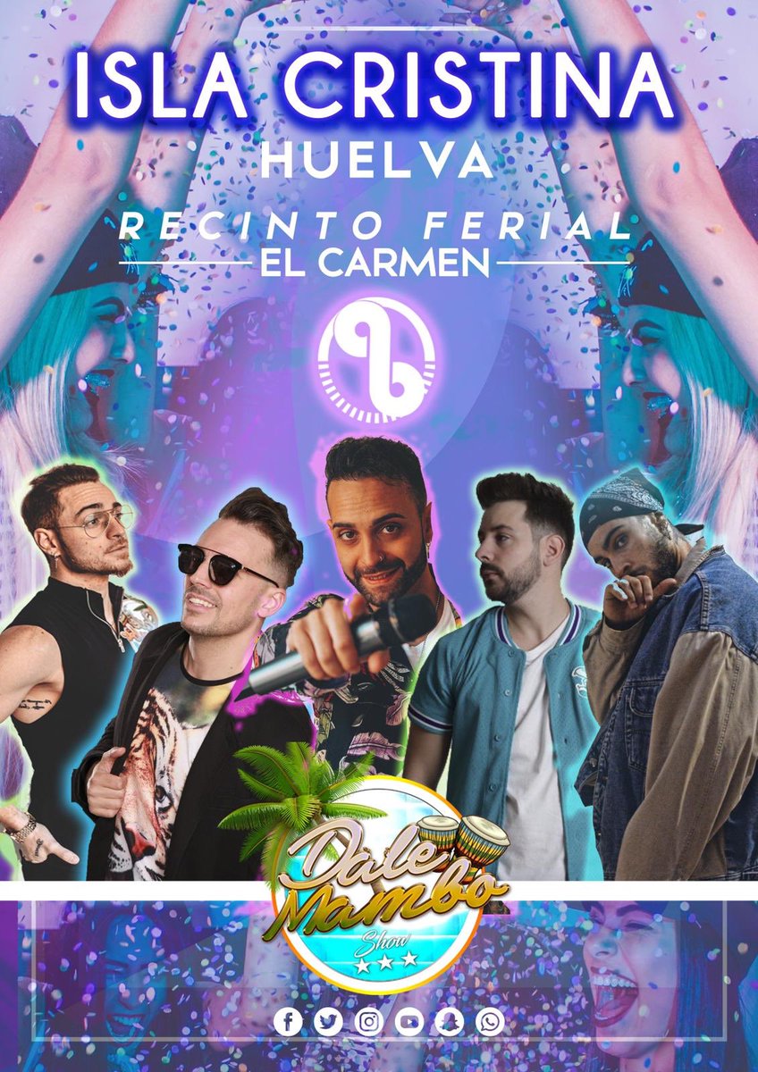 El equipo está listo para hacer que todo el mundo baile hoy en Isla Cristina!💥 #mambotour #Andalucia #primavera #Huelva