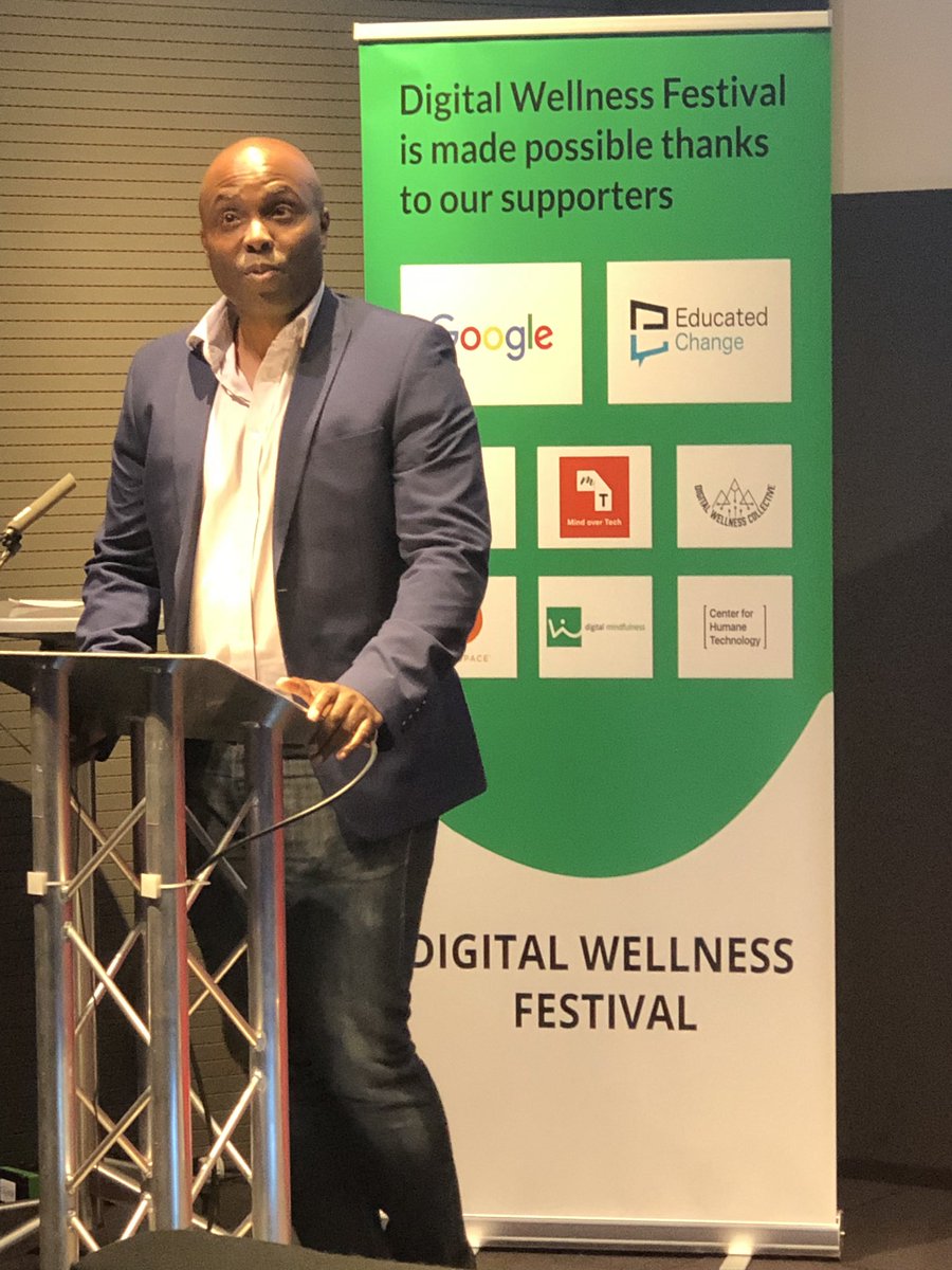 Dr Lawrence Ampofo @lampofo getting the Digital Wellness Festival underway. Looking forward to learning loads and applying that to being human in the 21st Century. @lefep @21ch @digitalmindful #digitalwellnessfestival