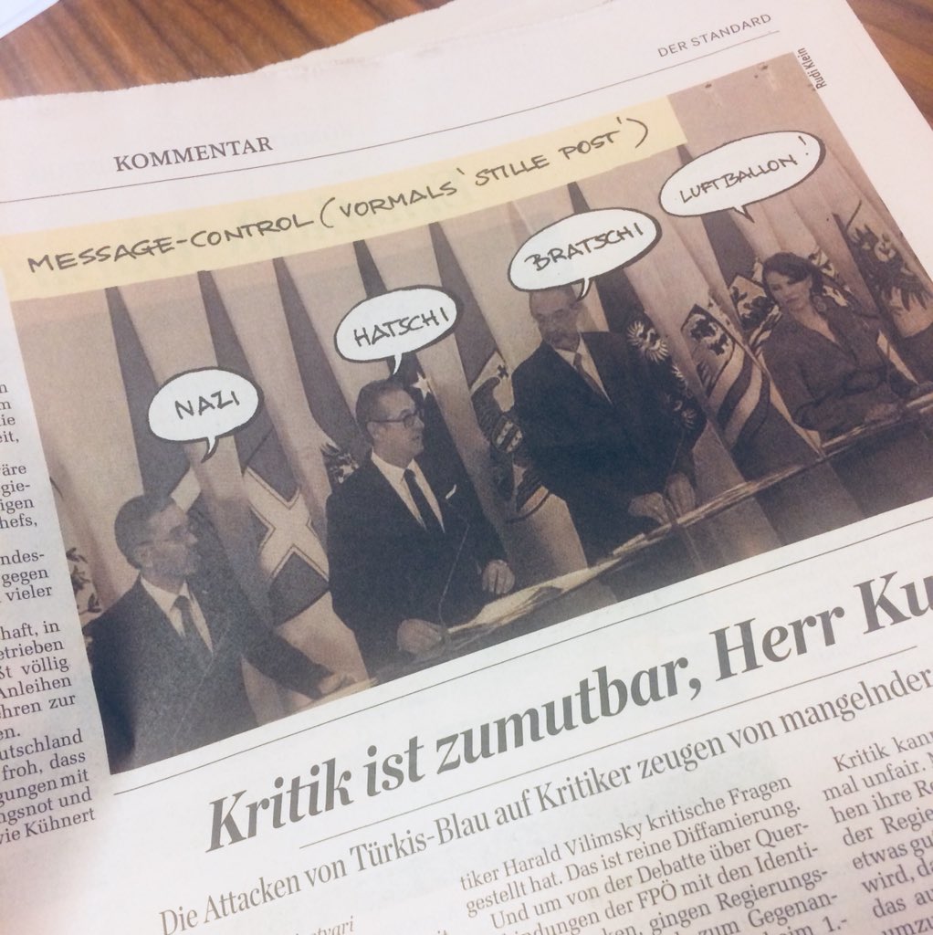 OliveraStajic's tweet image. Rudi Klein @derStandardat von heute #messagecontrol