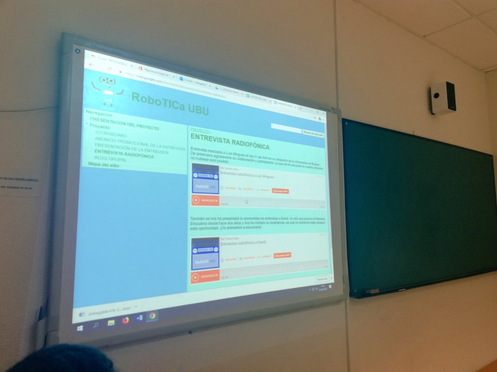 vdbenito's tweet photo. Hoy en #infubu19 explicamos la realización de una wiki con Google Sites para integrar el proyecto #RadioEdUBU realizado en @UBUEstudiantes https://t.co/WKhw0zhXG9