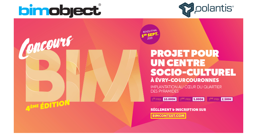 BIMobjectFrance's tweet photo. #ConcoursBIM @BIMobject et @Polantis sont heureux de vous annoncer le lancement de la 4ème édition du #concours #BIM le 27 mai à Paris.  
#Architectes et #étudiants en architecture, inscrivez-vous à la soirée de lancement :  https://t.co/LFCt0GeeCm https://t.co/bT8WjZfsSc