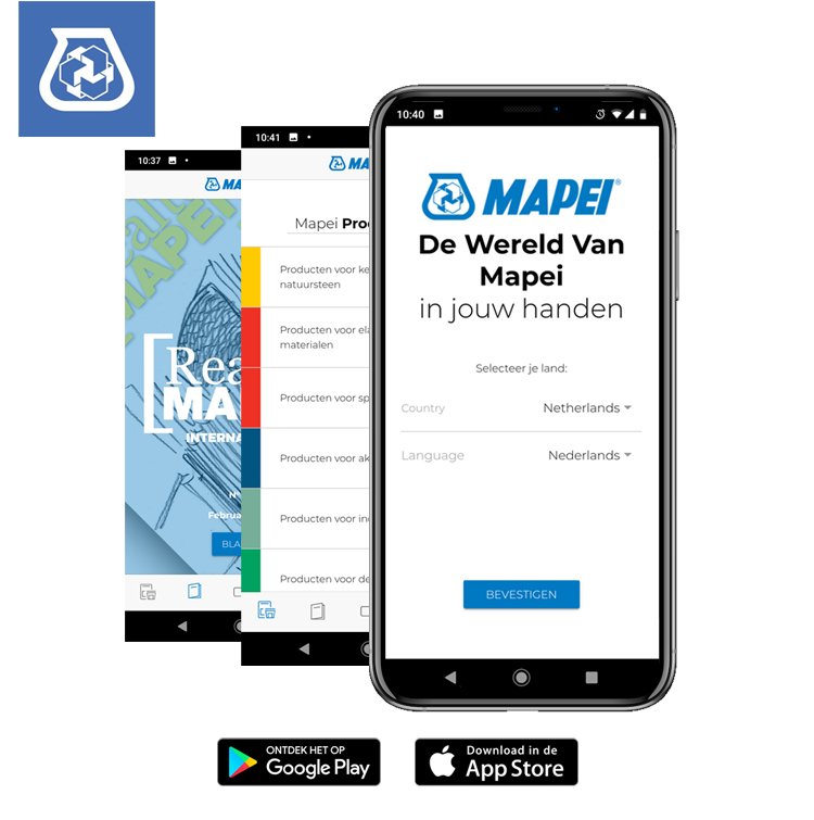 Onze nieuwe Mapei App is beschikbaar op Google Play en de Apple App Store. Hiermee heb je toegang tot al onze producten, technische bladen, Realta Mapei tijdschriften, de kit en voeg rekentool en video's van Mapei!

#MapeiApp #App #Mapei #Nederland