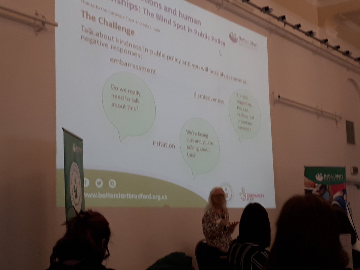 MichelleEverit9's tweet photo. Gill Thornton, Head of Programme @BetterStartBfd on the importance of relationships: "Bringing kindness into the conversation allows a focus on shared humanity" #NurturingKnowledge https://t.co/LRyFNy0jrZ