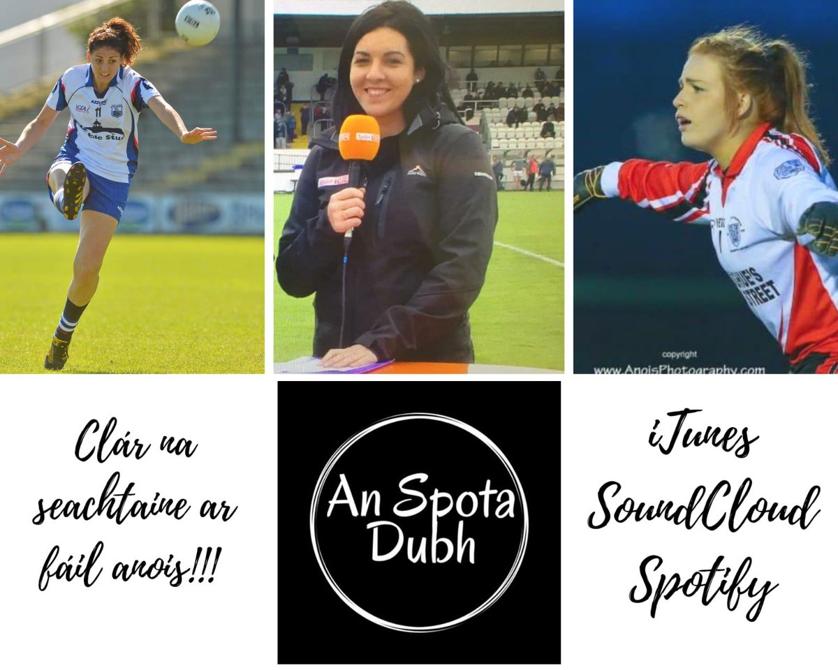 Clár Cluichí Ceannais Sraithe <a href="/LadiesFootball/">Ladies Football</a> ,linn  bhi 

Aisling Ní Bhroin <a href="/LaoisLGFA/">Laois LGFA</a> 
Máire Brennan <a href="/GalwayLgfa/">Galway LGFA</a> 
Michelle Ryan <a href="/WaterfordLGFA/">Waterford LGFA</a> 

Tá na cluichí ar fad beo ar <a href="/SportTG4/">Spórt TG4</a> agus ná caill amach ar joke <a href="/m_nibhraonain/">Máire Ní Bhraonáin</a> ag an deireadh :) #20X20 @20x20_ie @WomensGPA