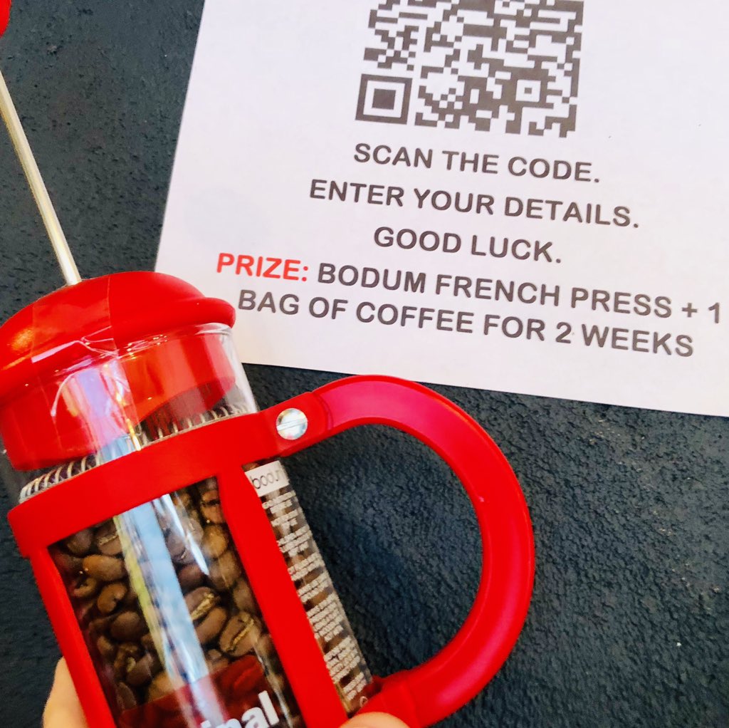 Feeling Lucky? 😀 How many #coffee beans are in the “jar”? 🤔 Supporting #ukcoffeeweek @project_waterfall . #win a #bodum #frenchpress + 1 bag of #coffee for 2 weeks of our #ethiopia #uganda blend! Entries are £1/all money donated to Project Waterfall. See us @icoffeeclub
