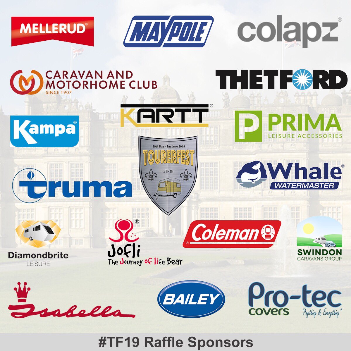 TourerFest's tweet photo. Following on from Dan’s video this morning the prizes are growing and here is a photo of contributors thus far. If any company wishes to join in then please get in contact, as @Mckaypets did giving a voucher. This is to raise money for @macmillancancer #TF19 thank you all. https://t.co/yqbZyC8Cge