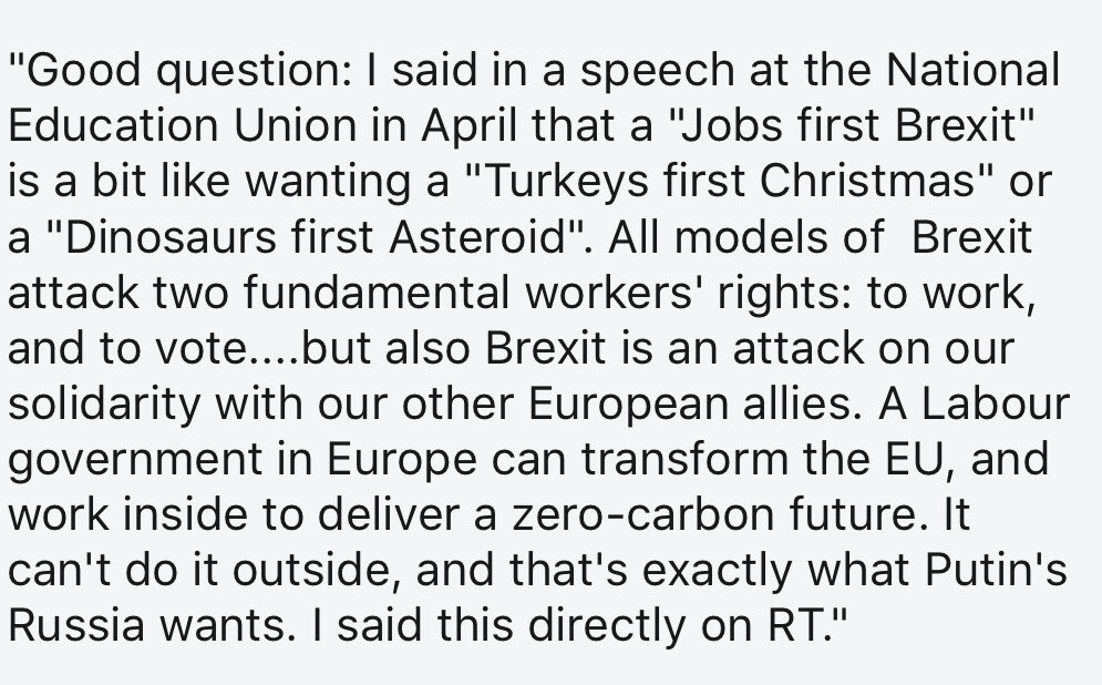 RajThamotheram's tweet image. And it will amount to nothing if Labour enables Brexit. Here's @ewanmcg on whether a #JobsFirstBrexit is good for the #climateemergency: