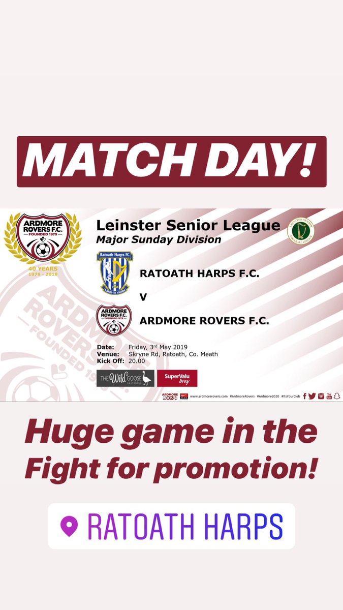 ArdmoreRoversFc's tweet photo. #MatchDay #ArdmoreRovers #ItsYourClub #Ardmore2020 #LSL #LSLLiveScore #ChasingPromotion #40Years @HarpsSeniorTeam https://t.co/UmjEJvcCGk