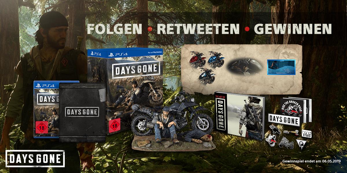 PlayStationDE's tweet photo. Könnt ihr in der Welt von #DaysGone → https://t.co/bq020q3XAU überleben? 🧟‍♂️😱Findet es mit etwas Glück heraus: Wir verlosen zwei Exemplare der #CollectorsEdition.
TNB: https://t.co/RGprhcJnzp https://t.co/HOgZSFa7zd