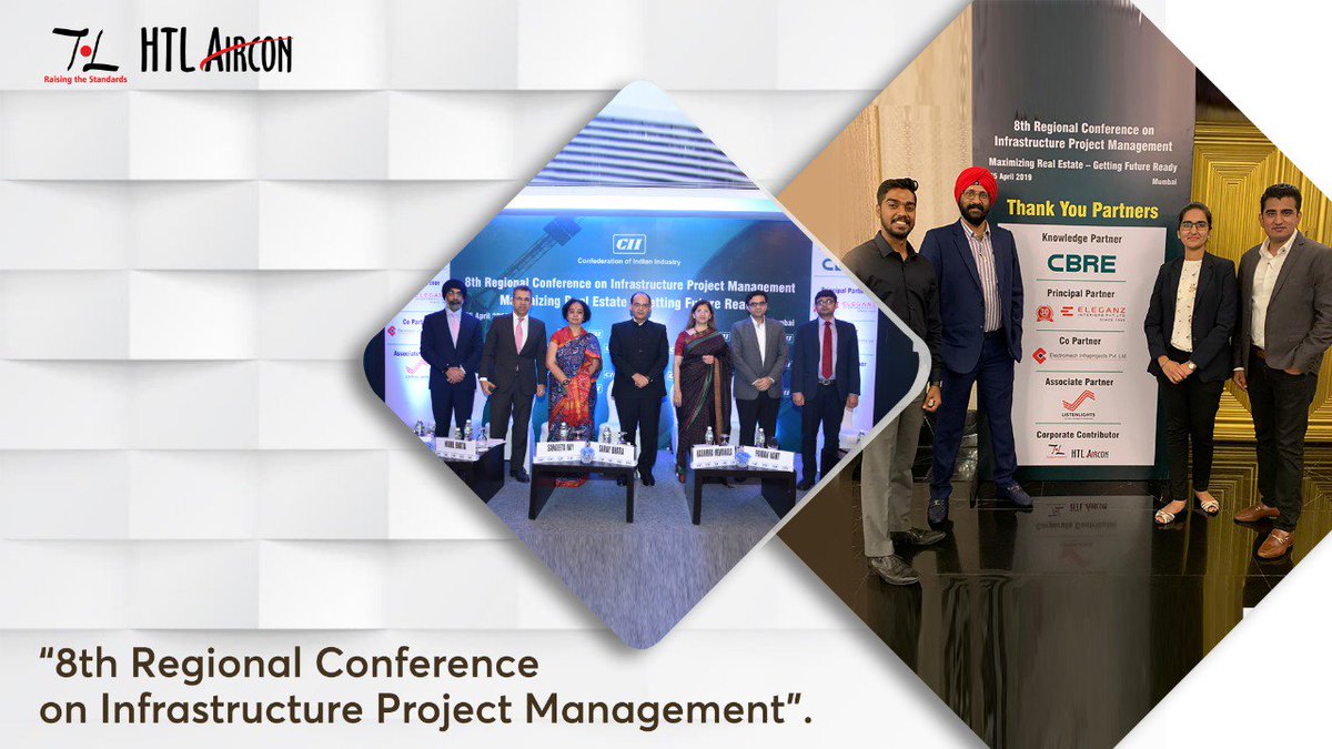 We have been a corporate contributor for an exclusive #CIIconference organized by #CBRE on 25thApril StRegis, #LowerParel Mumbai. The conference was ground update on the #InfrastructuralProjectManagement & #PublicRelation. A total package of learning & experience for #HTLAircon