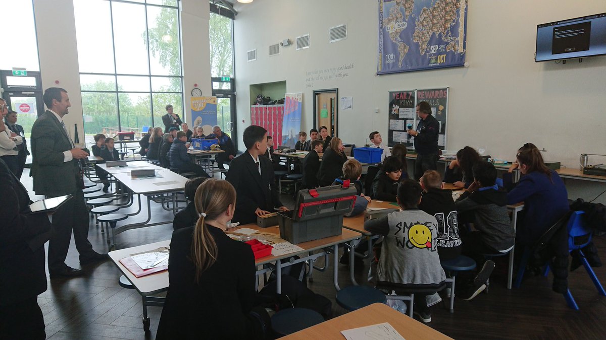 CL_DesignTech's tweet photo. Safety briefing and guidelines for making. The team is ready to go! Good luck. 
#rftl2019 #rftluk #racefortheline @activeducator @dendrite_me @crestawards #stem @CardinalLangley 

Thank you to our sponsors @LearningBoxed for your support. https://t.co/iHCS5VefEH https://t.co/wzIGnFkJnA