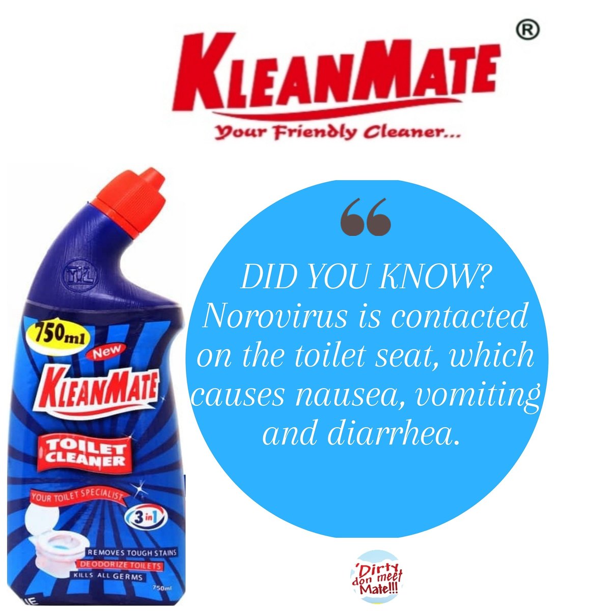 kleanmate's tweet image. Remember to use toilet cleaner to keep your toilet clean and healthy. 
Dirty don meet mate...