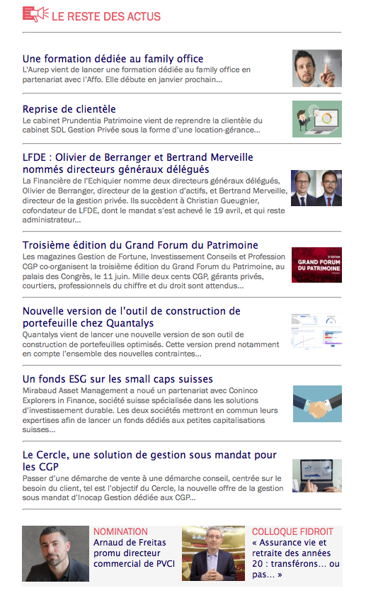 ProfessionCGP's tweet photo. 🔴[#VendrediLecture] #CGP, parce que l'actualité en #GestionDePatrimoine ne s'arrête jamais, retrouvez la News Hebdo qui dresse le récap' de l'info qu'il ne fallait pas manquer 
▶️ https://t.co/Roc7YsbIht
#fiscalite #GrandForum #AssetManagement #AssuranceVie #logiciel https://t.co/PyyVFuGq7P