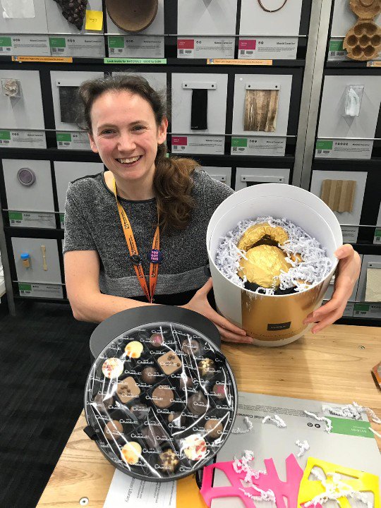 Elliomi's tweet photo. Returned from #TalisInsight to this lovely egg from @content_online ! 1kg of chocolate and the team were most excited about the packaging and chucking on me. Definitely the tastiest breakfast I've had this week. https://t.co/Xe7prPWpRP