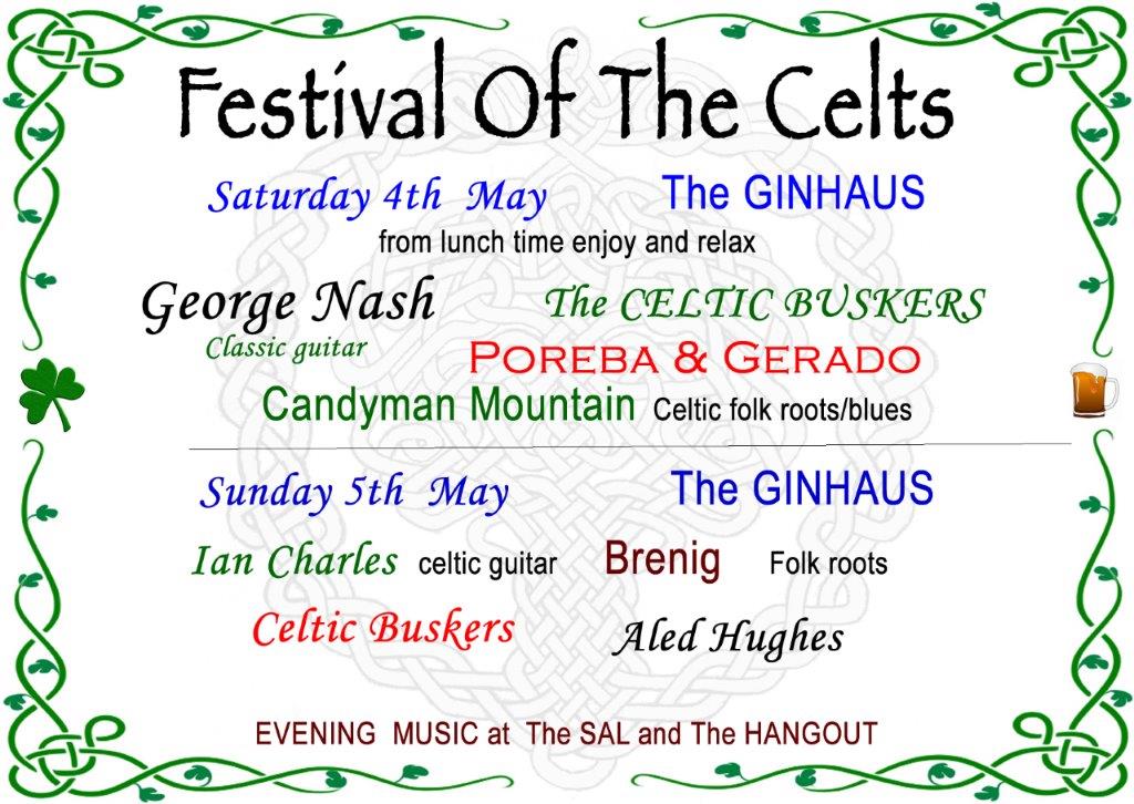 For what's happening at the <a href="/ginhausdeli/">Ginhaus Deli</a> this weekend, see the pic! All other timetable information is here festivalofthecelts.co.uk/timetable/ <a href="/CeltsFest/">Festival of the Celts</a> #CeltsFest19
