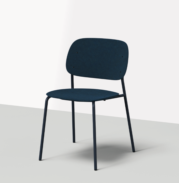 DeVorm's tweet photo. NEW: Hale Chair | PET Felt Stack Chair ✨. Characterized by its no nonsense, appropriate in every area. Available from 1st July 2019. #new #design #furniture #petfelt #devorm https://t.co/q9GC7CH8nQ