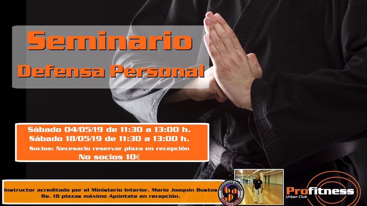 Recuerda mañana primera clase de defensa personal 🙅‍♀️🙅‍♂️