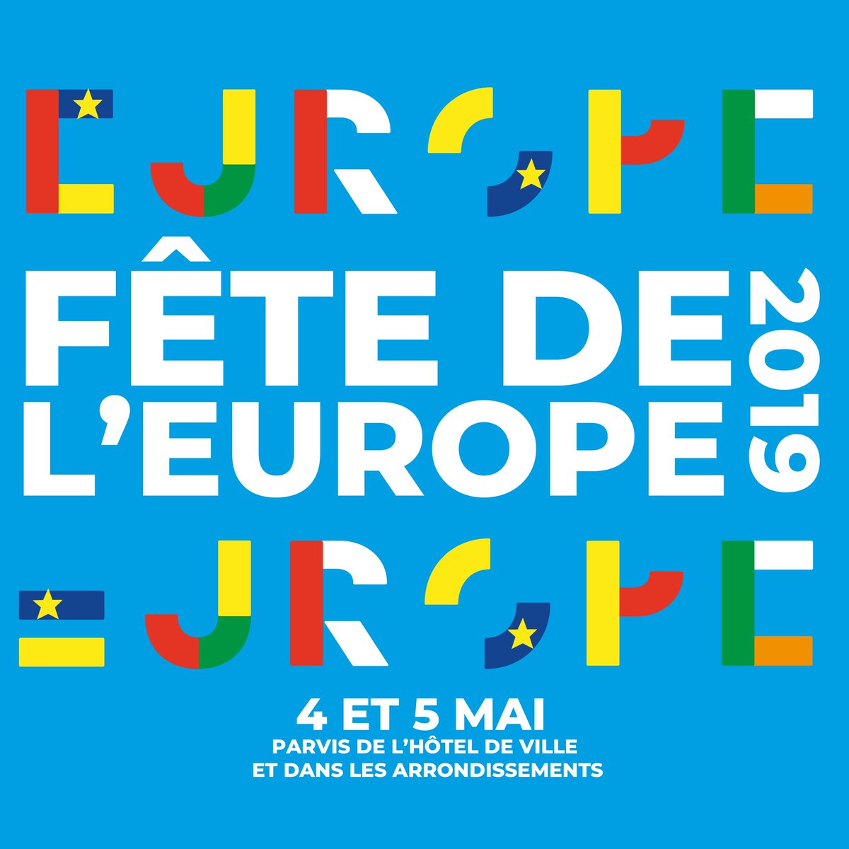 Tout le weekend, venez fêter l'Europe 🇪🇺 sur le parvis de l'Hôtel de ville de @Paris ! Au programme : concerts gratuits, food trucks, débats, animations... Venez nombreux 😀 ! → facebook.com/events/6461820… #FeteDeLeurope