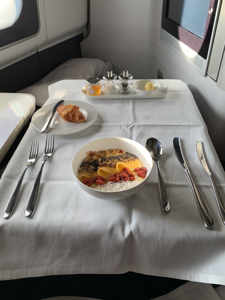 _Gary999's tweet photo. The breakfast! #First #FirstClass #First-First #FirstClassFlight #luxury #BritishAirways #1A #BA007 #Boeing777-336 #FineDining #BA100 #GoldenAgeOfFlying #JetSetter https://t.co/xRFglPILTW