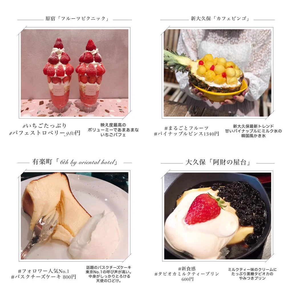 美味しそう・【東京】のスイーツ８選・どれも美味しそうで選べない！！