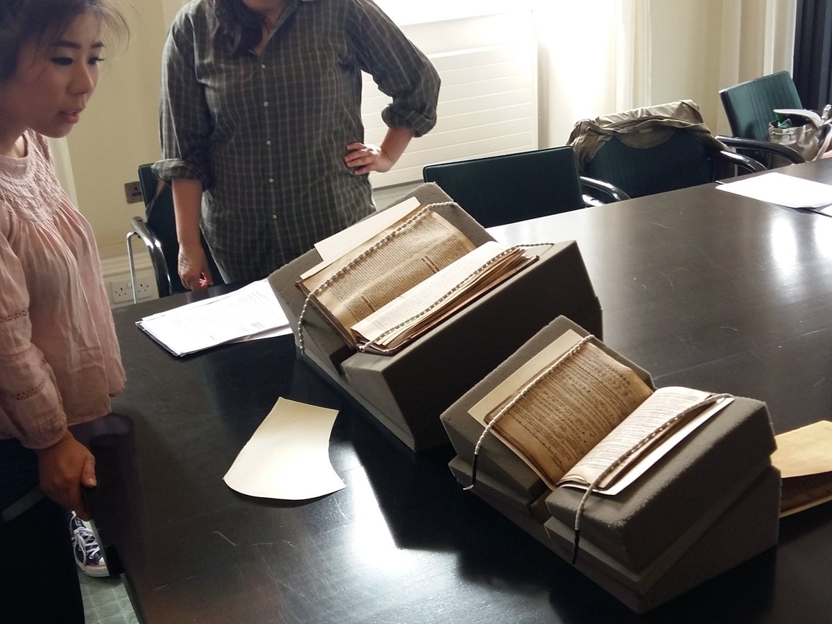 Excellent manuscripts workshop yesterday in the Library with Dr Chantal Koebel's Early Irish post-grad class (Maynooth), hosted by archivist Caoimhe Ní Ghormáin. They worked with the Annals of Ulster &amp; some early Irish legal &amp; medical texts <a href="/ChantalKobel/">Chantal Kobel</a> <a href="/EarlyIrishMU/">Early Irish Maynooth</a> <a href="/tcdlibrary/">The Library of Trinity College Dublin</a>