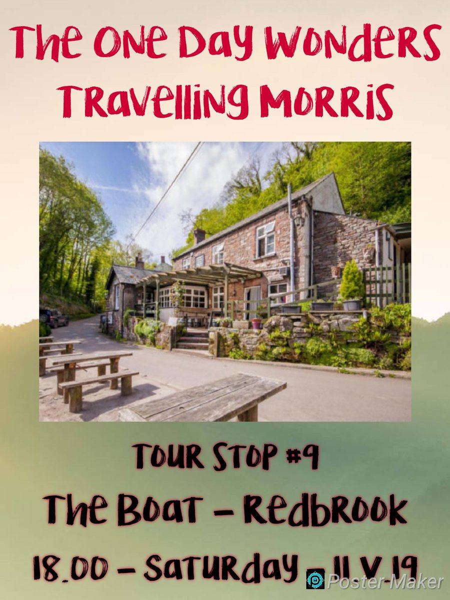 OneDaysMorris's tweet image. Stop #9 of our #ForestOfDean tour will be The Boat at Redbrook (or Penallt if you insist!) Come and see us #MorrisDancing on Saturday May 11th.
#morris
#ODWTM2019 
@DeanWyeNews 
@ForestofDeanNet 
@theforesternews
