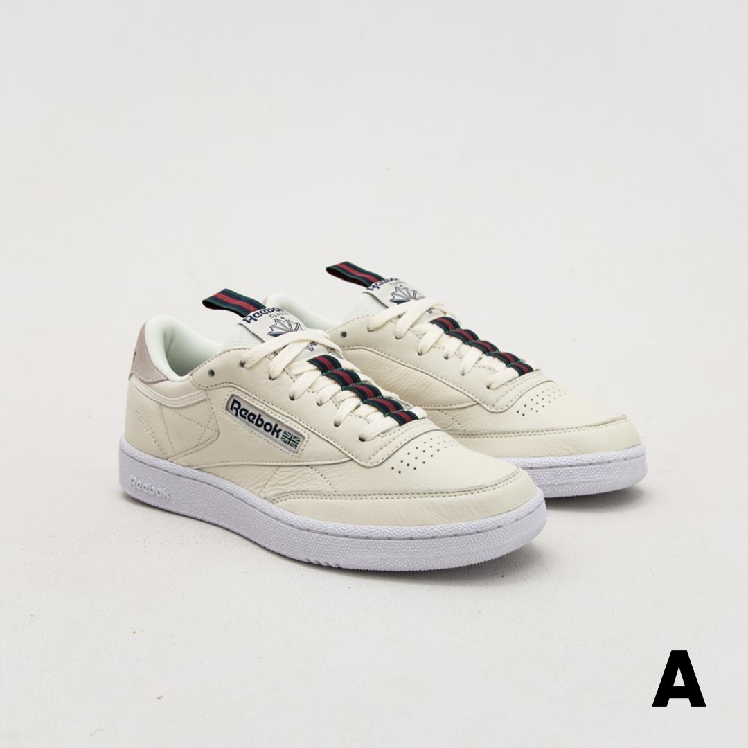 reebok club c 85 mu chalk navy green red