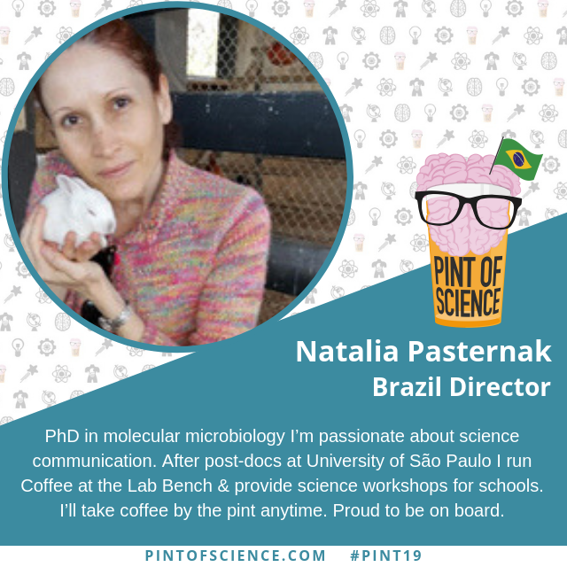 pintsworld's tweet photo. One #pint19 director a day until the festival, what a countdown!
Let's travel to Brazil, to meet Natalia Pasternak, our @pintofscienceBR director.
Hello Natalia👋
All the #Pint19Directors can be found here https://t.co/wc5kSfEA1v https://t.co/xGtcoQLLn7