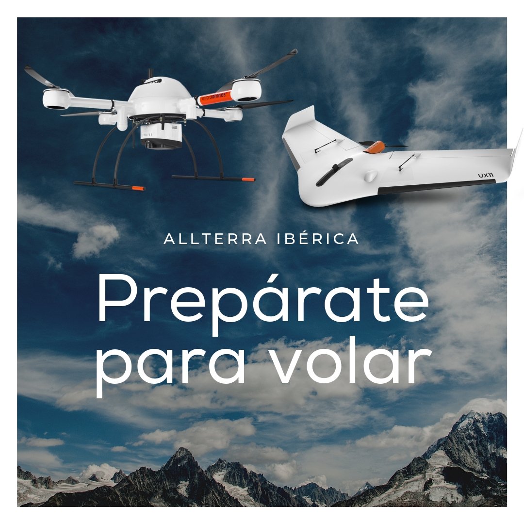 AllTerraIberica's tweet photo. Soluciones aéreas - #Drones profesionales en #AllTerra
¿Preparado para empezar a volar?
https://t.co/xrn1jvhfD3 https://t.co/5F1RErOCu0