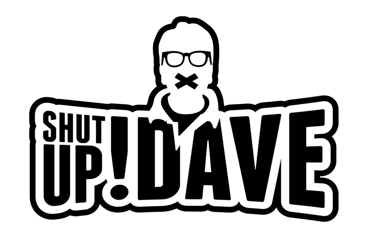 Squarenandez's tweet image. Here’s a logo I designed recently for @ShutUpDavePod of which you can check out on @Stitcher &amp;amp; @YouTube #shutupdave #daveschultz #sports #sportspodcast #radio #sportsradio #design #logo #LogoDesign #graphicdesign