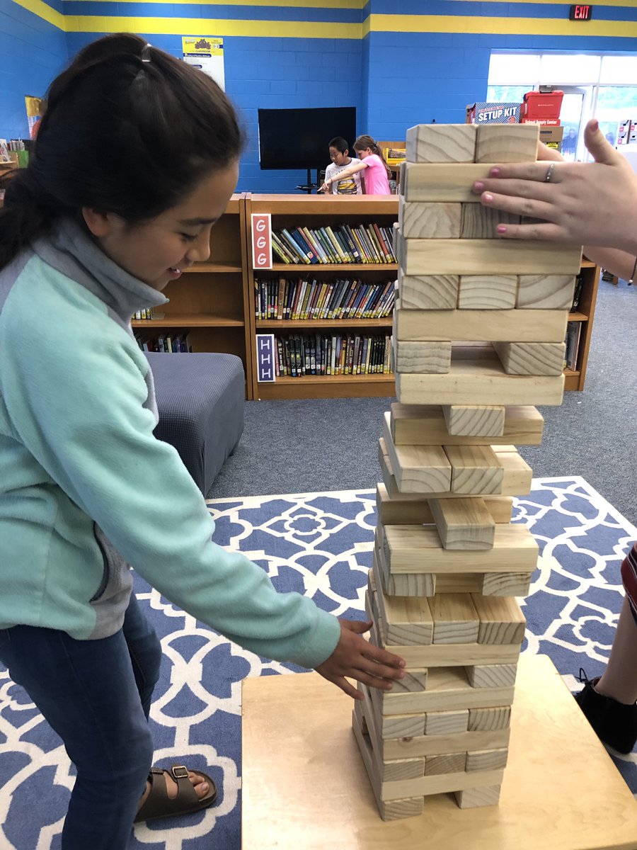 Some serious strategic moves happening in the library today. Learning to problem solve the fun way. (Had a kid tell me he was sweating and he doesn’t even sweat when he plays fortnite!!)