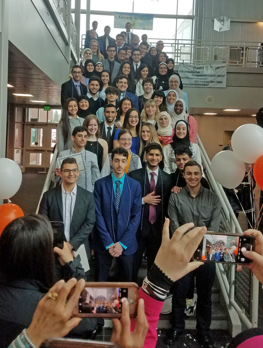 DearbornSchools's tweet photo. Congrats to our Dearborn Center for Math, Science and Technology Class of 2019 students!  Some class stats: 
3.89 - average GPA
1310 - average SAT
14 - average number of college credits completed
6 - average number of AP classes completed
$1.1 - million in scholarships accepted. https://t.co/GJ6ICQQJsr
