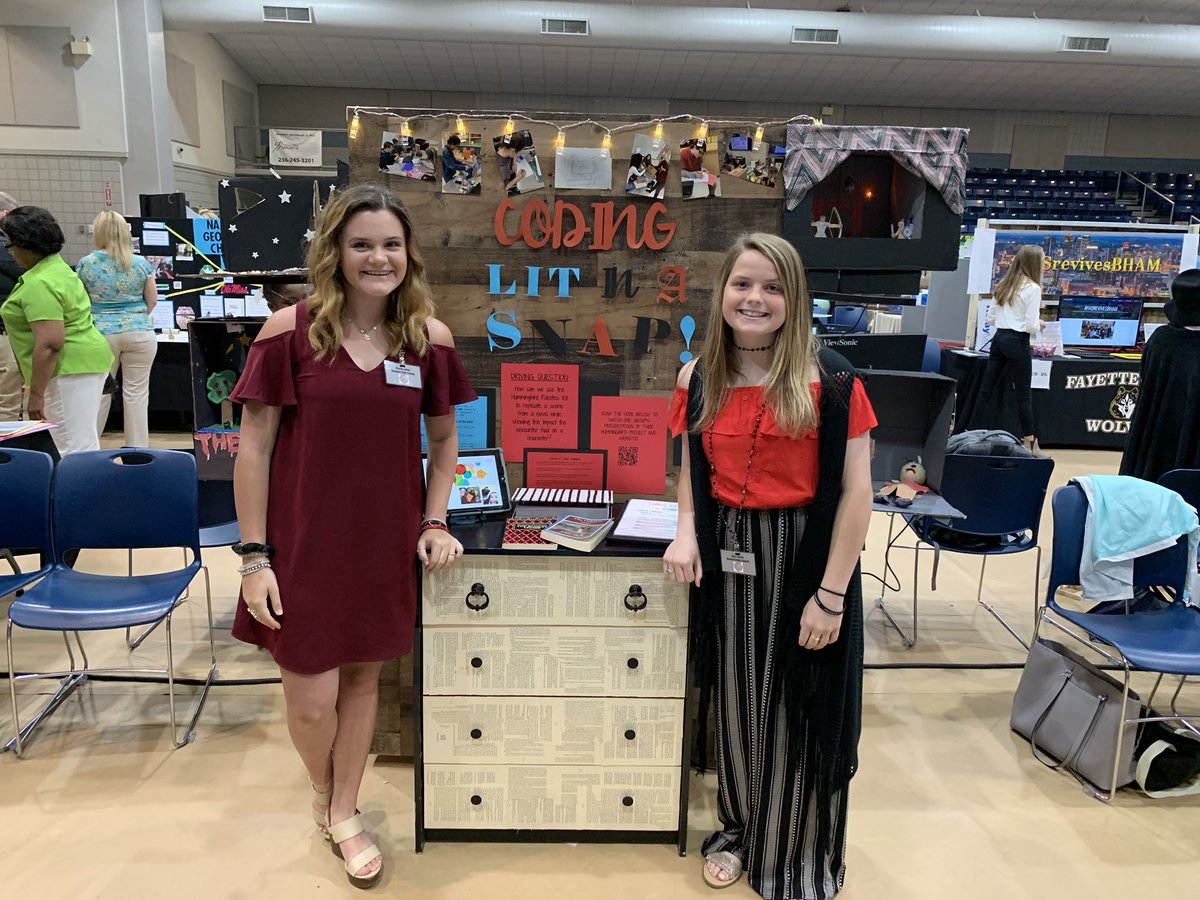 _Heather_Jean's tweet photo. We are so excited to be a part of @TCBOE #LevelUpShowcase to present our Hummingbird Coding Project from our reading of The Odyssey and The Scarlet Letter. @MunfordHigh https://t.co/5CxgYQ5AsJ
